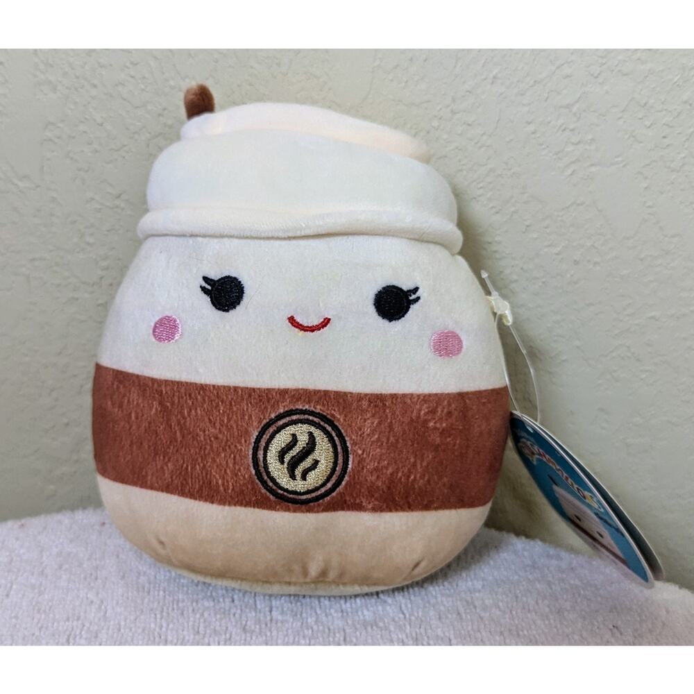 Squishmallow Kellytoy 5 Inch Plush Snacks Squad Renne the Latte Coffee NWT